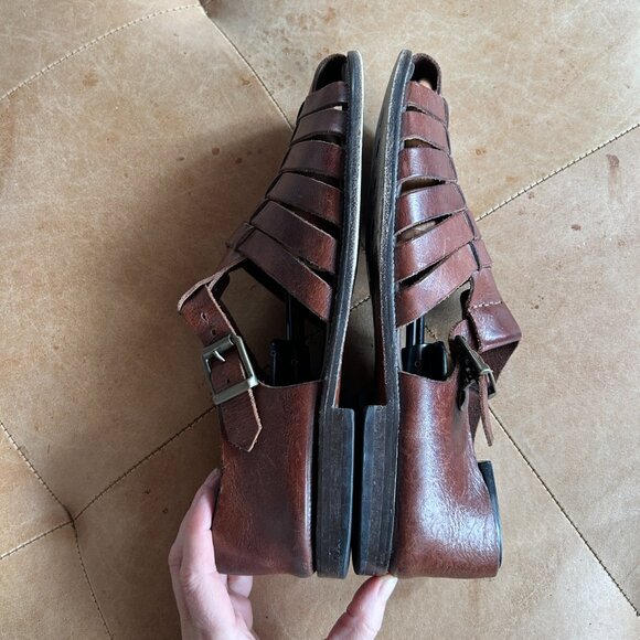 Leather Fisherman Sandals Brown Resort Vacation Italy Made women 9 Tommy Bahama - Picture 13 of 13